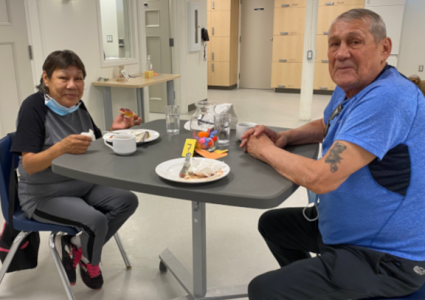 Guests enjoying their breakfast